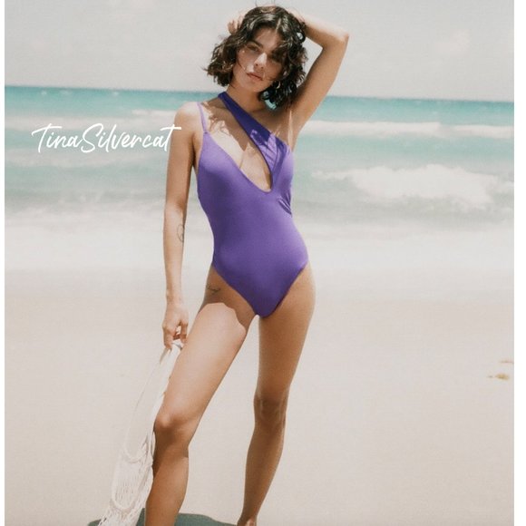 BLOGGER'S FAVE! Zara Purple Swimsuit NWT - Picture 12 of 15